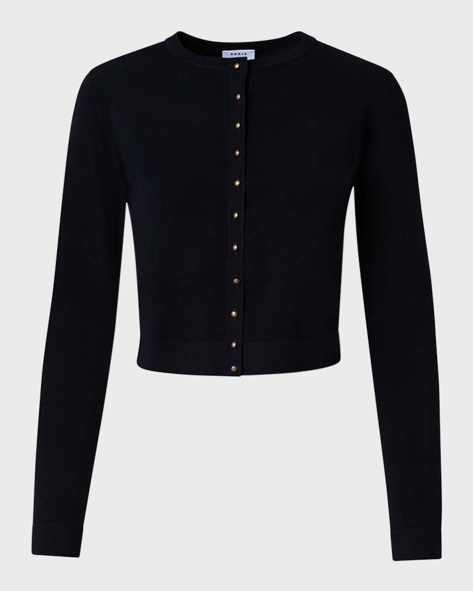 Stud Button Knit Cardigan